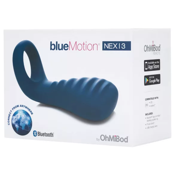 OHMIBOD Bluemotion Nex 3 - nutikas vibrorõngas (sinine)