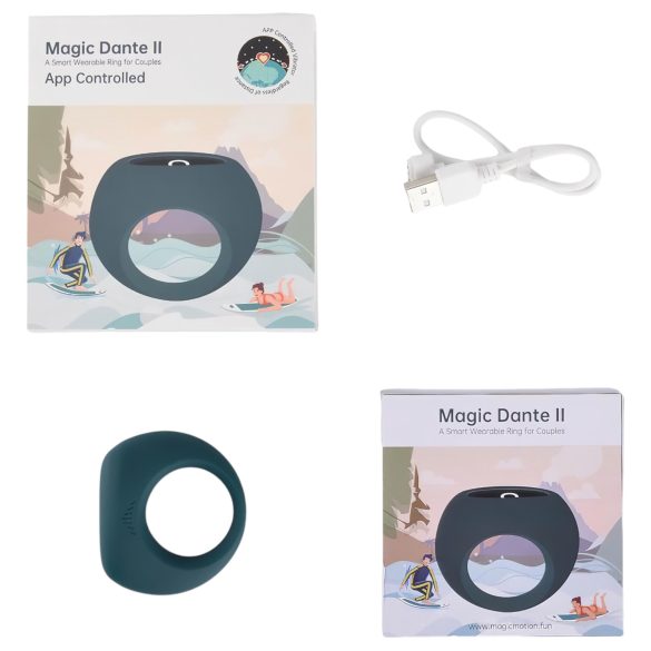 Magic Motion Dante II - vibraatoriga peeniserõngas - nutikas, laetav, sinine