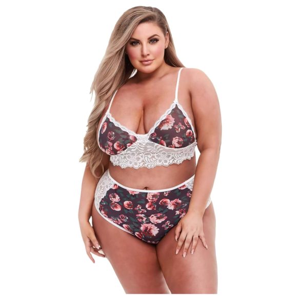 Baci Plus Size - lilleline pitsist rinnahoidja komplekt