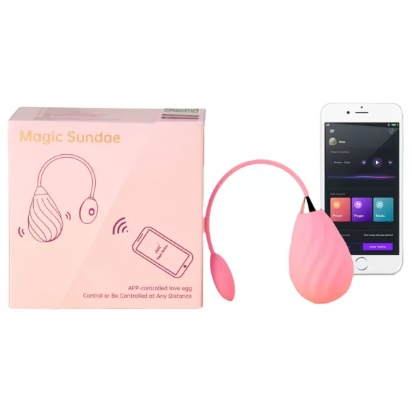 Magic Motion Sundae - nutikas vibraator muna - laetav - roosa