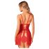 Obsessive Claussica - babydoll & stringid (punane) - M/L