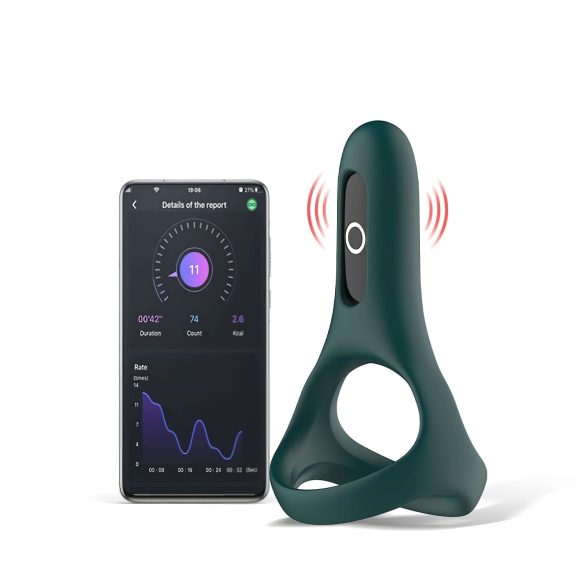 Magic Motion Rise - tarkvara juhitud, laetav vibratsiooniring (roheline)