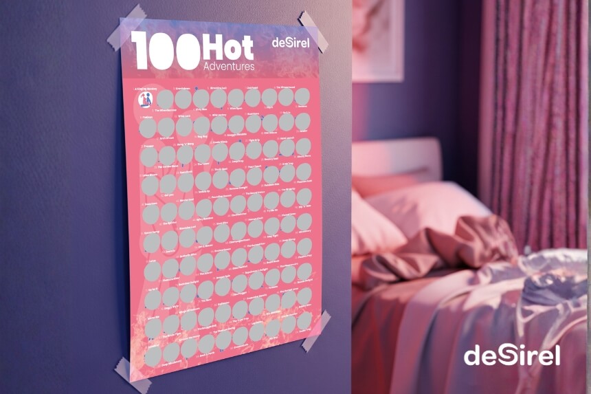 Desirel - 100 Seksipoosi Kraabitav Plakat | Desirel.ee Sex Shop