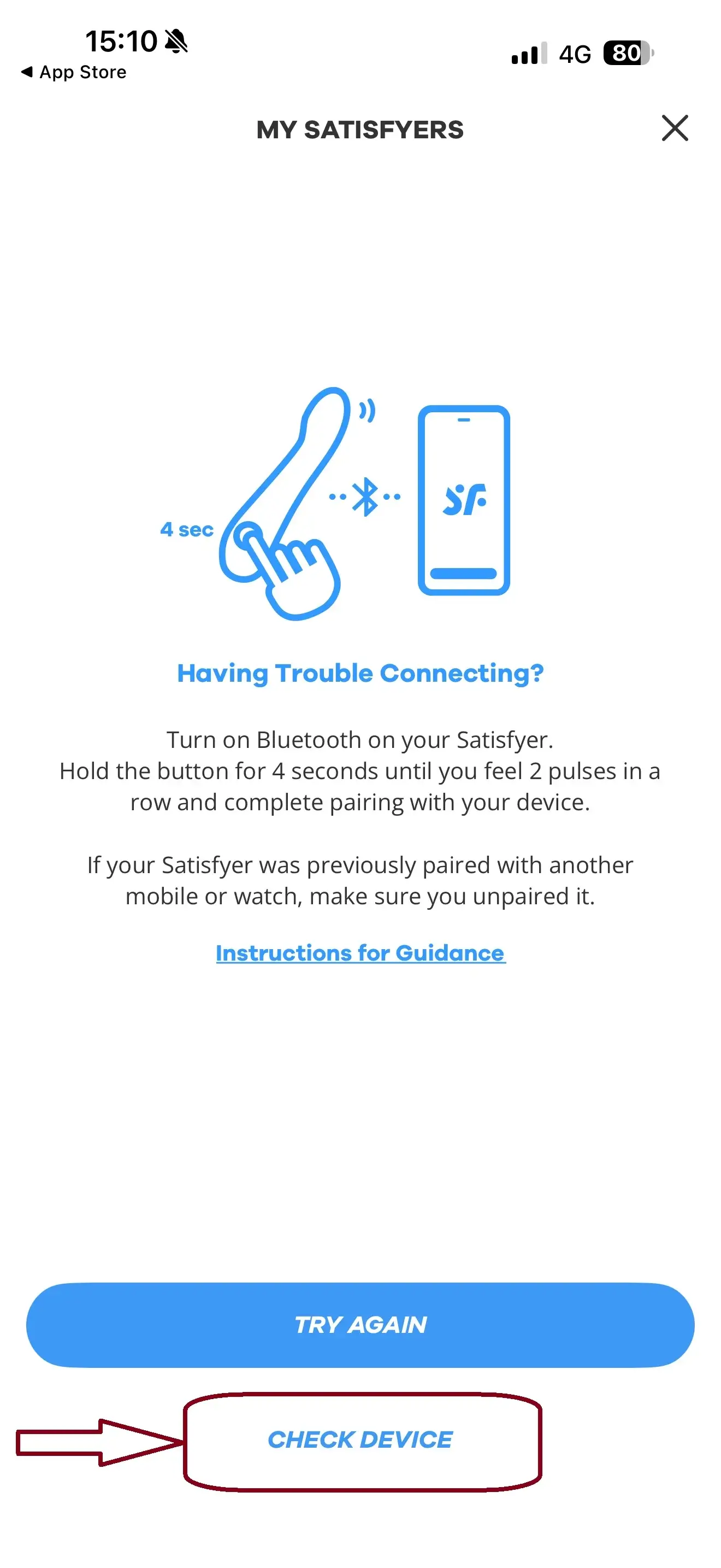 Satisfyer Connect App: your step-by-step guide step 2 | Desirel Sex Shop